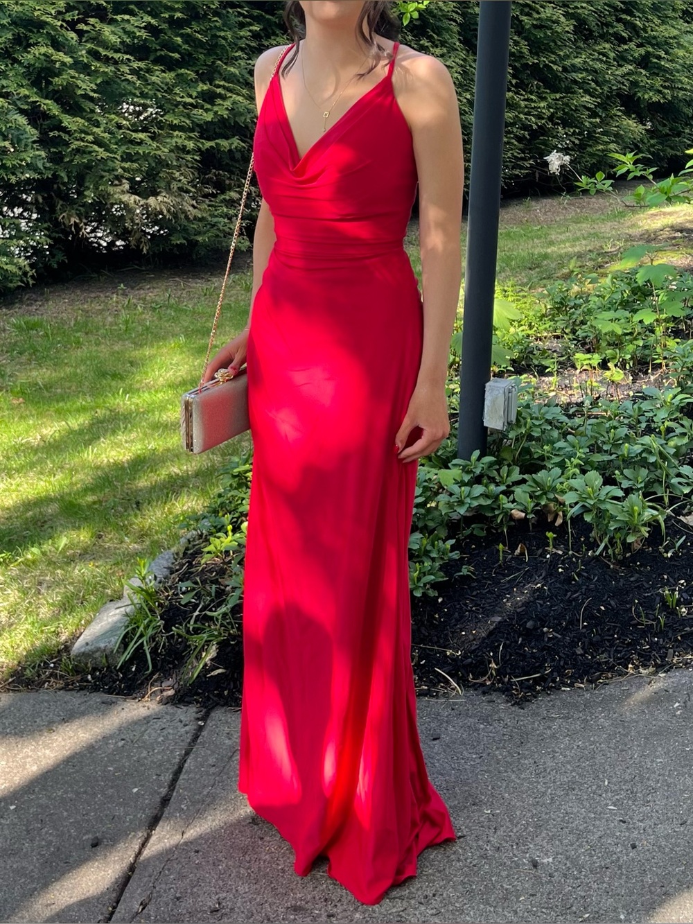 LaFemme Red Bodycon Prom/Evening/Wedding Guest Dress
